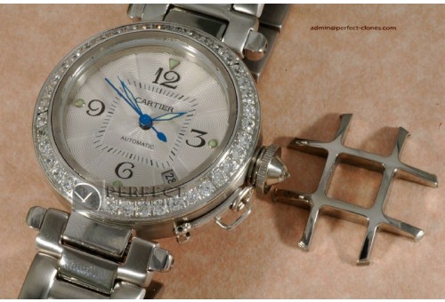 CARPS10005 Pasha 32mm Convex Grid Diamond - Stainless Steel Conv