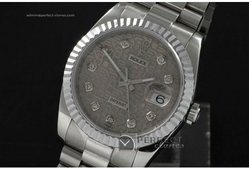 RDJMS10008 SS Grey Jubilee Dial Diamond Markers Swiss Eta 2836