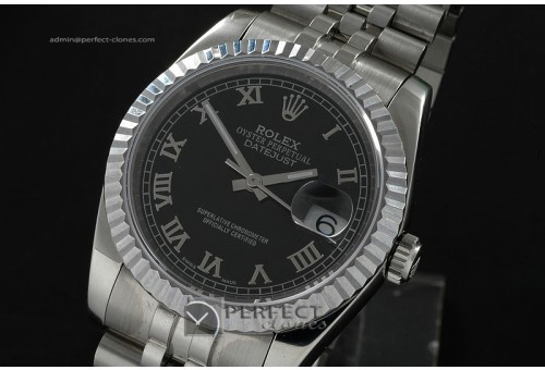 RDJMS10015 SS Black Dial Roman Markers Swiss Eta2836-2