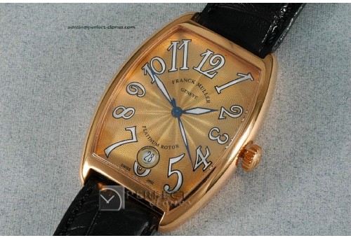FMCS10001 18K RG Curvex Sunset Gold Swiss Eta 2892