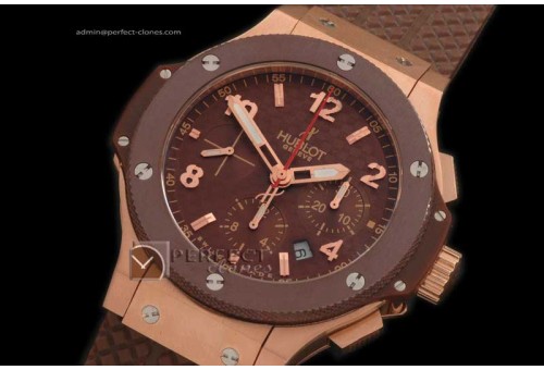HB10025 Big Bang RG CF Brown/Brown Ceramic Bezel A7750 28800bph