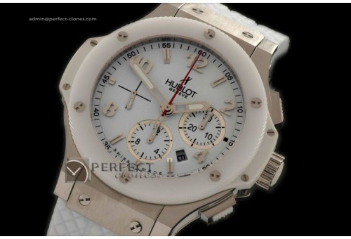 HB10026 Big Bang SS Aspen White Ceramic Bezel A77528800bph