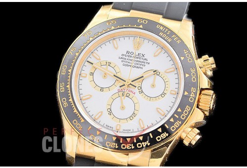 0 0 0 0 0 0 RLDF-126518-101RW QF 904L Steel Daytona 126518LN YG/CER/RU White Sticks 4131 Superclone - 72 Hours Power Reserve Movement / Extra Weighted