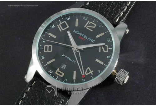 MB10001 Timewalker GMT Black in Leather