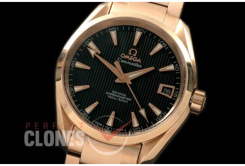 OMAT385-132S Aqua Terra Ladies RG/RG Black Stk A-2824