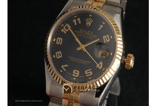 RDJMT10004 14K Wrapped TT Black Dial, Numeral Markers Eta 2836-2