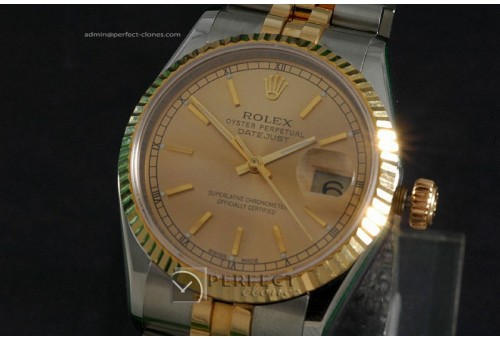 RDJMT10002 14K Wrapped TT Gold Dial, Stick Markers Eta 2836-2