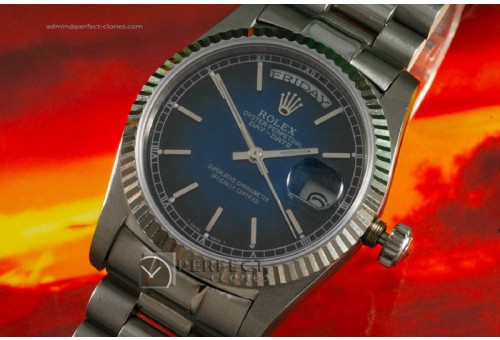 RLDDS10004 SS, Burnt Blue Dial Stick Marker Swiss Eta 2836-2