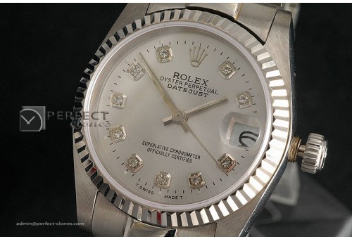 RDJMS10002 SS Silver Dial Diamond Markers President Eta 2836-2