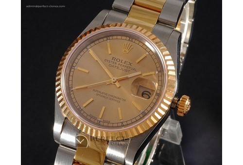 RDJMT10025 TT Gold Dial Stick Markers Eta 2836-2