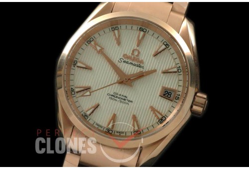 OMAT385-131S Aqua Terra Ladies RG/RG White Stk A-2824