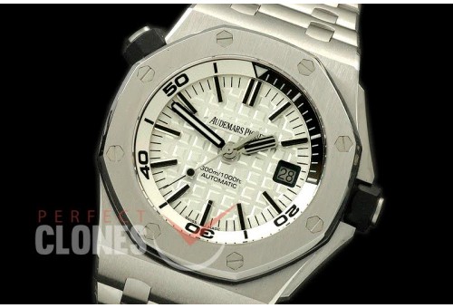 AP00012S Royal Oak Diver Auto SS/SS White A-2824/3120
