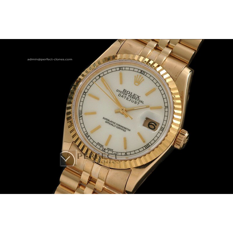 RDJMF10025 FG White Dial Jubilee Sticks Markers Eta 2836
