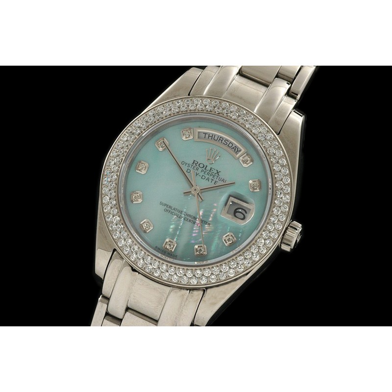 RLDDS10084 SS Masterpiece MOP Green Dial Diam Markers/Bez Eta