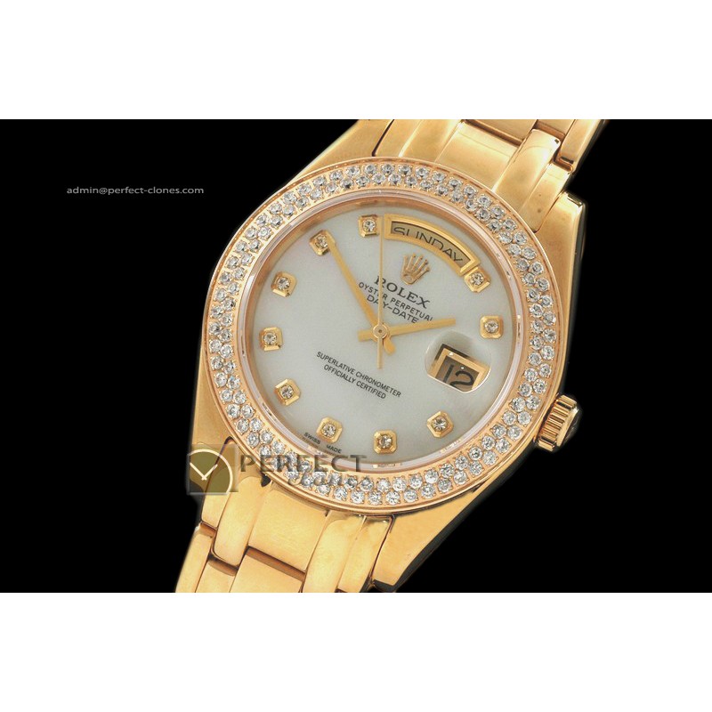 RLDDF10093 FG Masterpiece MOP White Dial Diam Markers/Bez Eta