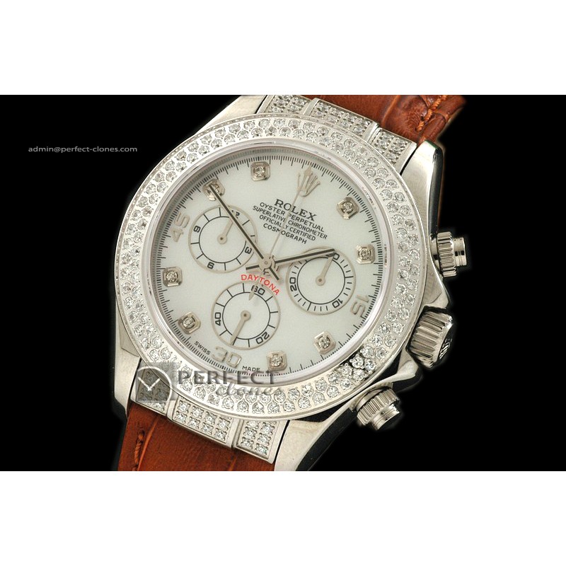 RLDS10051 LE MOP Wht Dial Diam Markers/Bez Running Secs@ 6.00