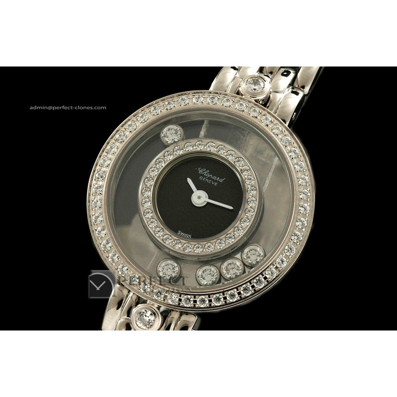 CP10018 Happy Diamonds Ladies SS Black Swiss Quartz Original Mov