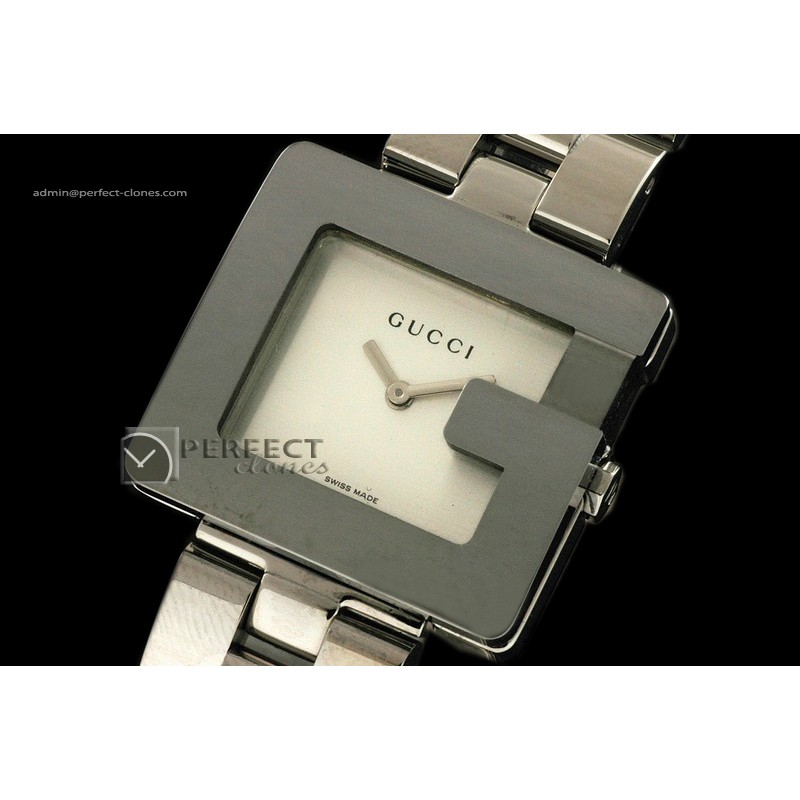 GU10004 Mini "G" Ladies SS White c/w Boxset/Papers Swiss Qtz