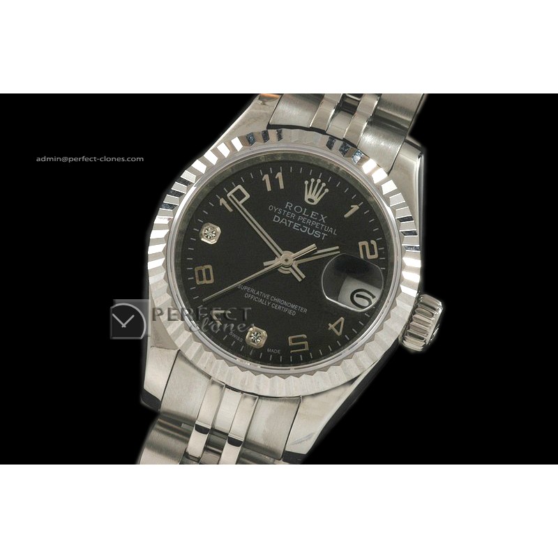 RDJLS10072 SS Black Dial Num/Diam Markers Jubliee Eta 2671-2