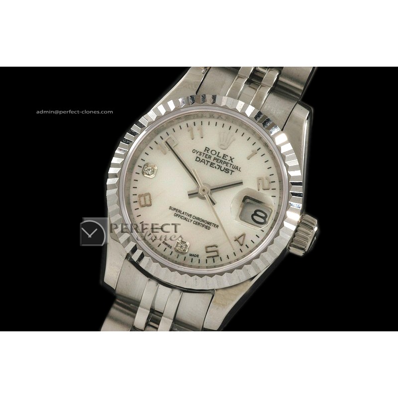 RDJLS10073 SS MOP White Dial Num/Diam Markers Jubliee Eta 2671-2