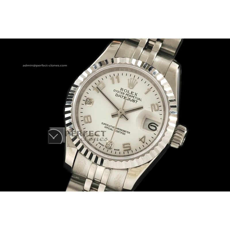 RDJLS10071 SS White Dial Num/Diam Markers Jubliee Eta 2671-2