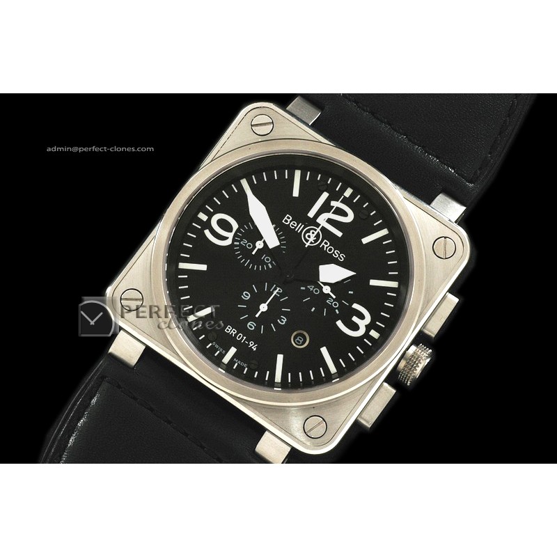 BO10011 BR Instrument 01-94 Chrono SS Black 46mm Swiss Qtz