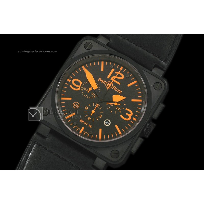 BO10012 BR Instrument 01-94 Limited Ed Chrono PVD Black/Orange 4