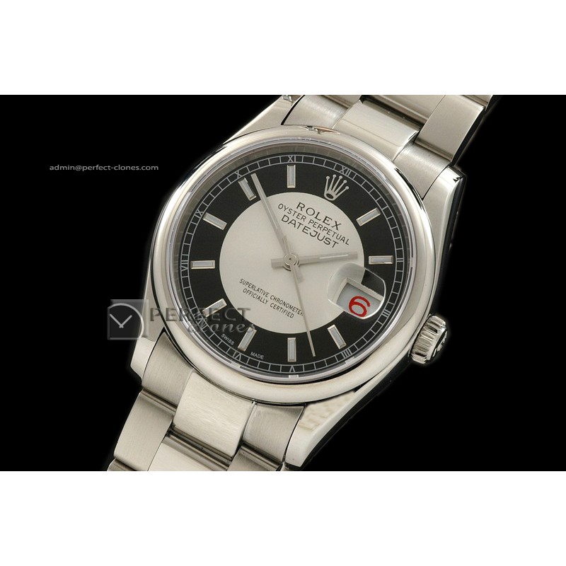 RDJMS10005 SS 2-Tone Dial Oyster Dial Stick Markers Swiss Eta 28