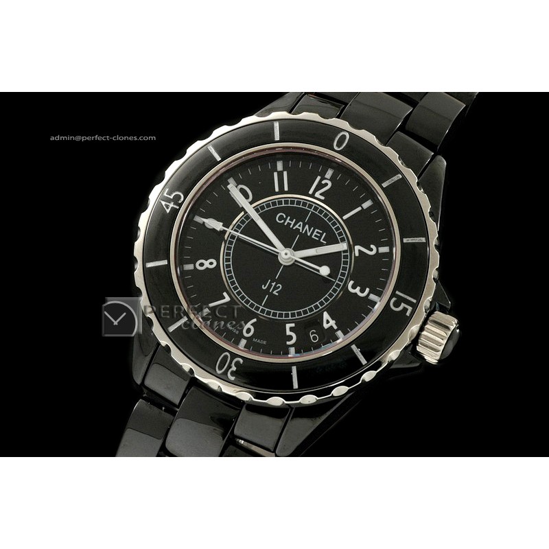 CHA10016 J12 Black Ceramic Men Japanese Quartz