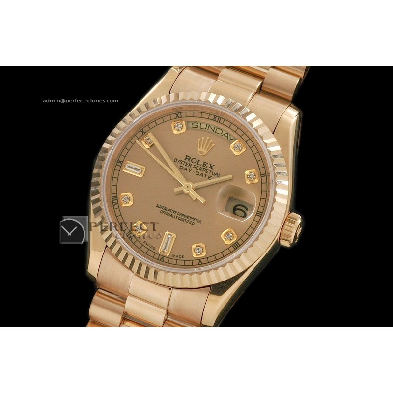 RLDDF10002 Full Gold Gold Dial Diamond Markers Eta 2836-2