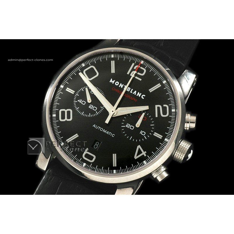 MB10015 Timewalker Pilot Chrono SS/LE Black Asia 77528800bph