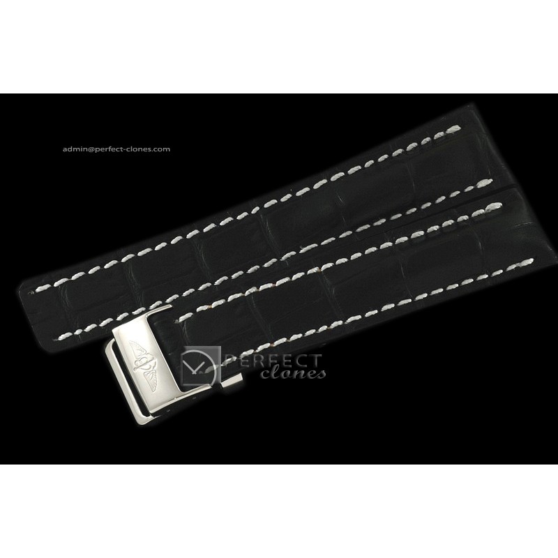 BLA10104 Leather strap Black W/Deployant - For 42 - 45mm watches