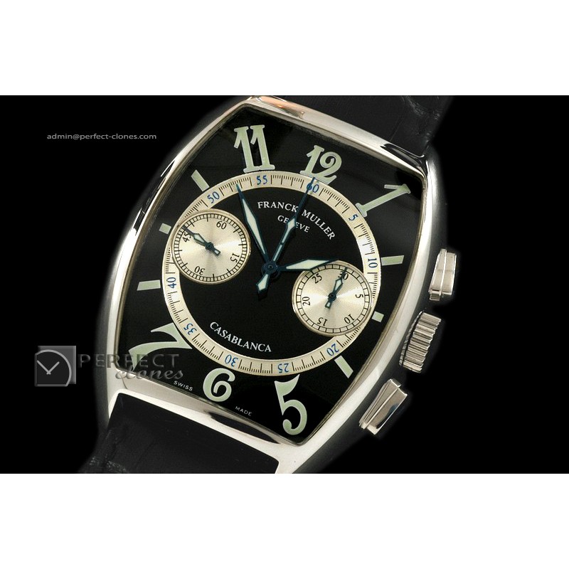 FMCA10003 Casablanca Chronograph SS/Black-Silver,working Chronos