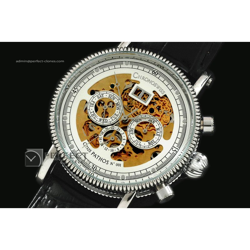 CS10014 Panthos Perpetual Calender SS/YG Skeleton Dial Asia 21J