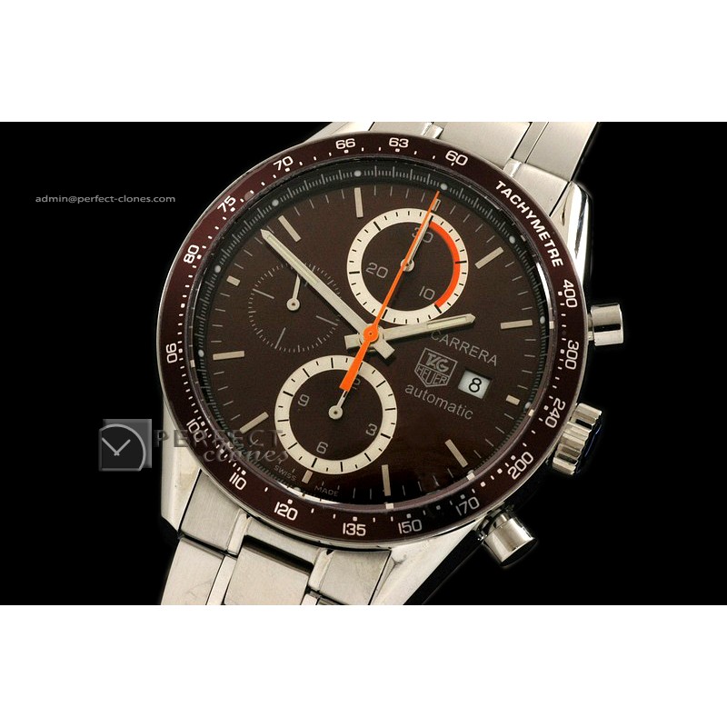 TG10056 Carrera Automatic Chronograph SS Brown A-77528800bph