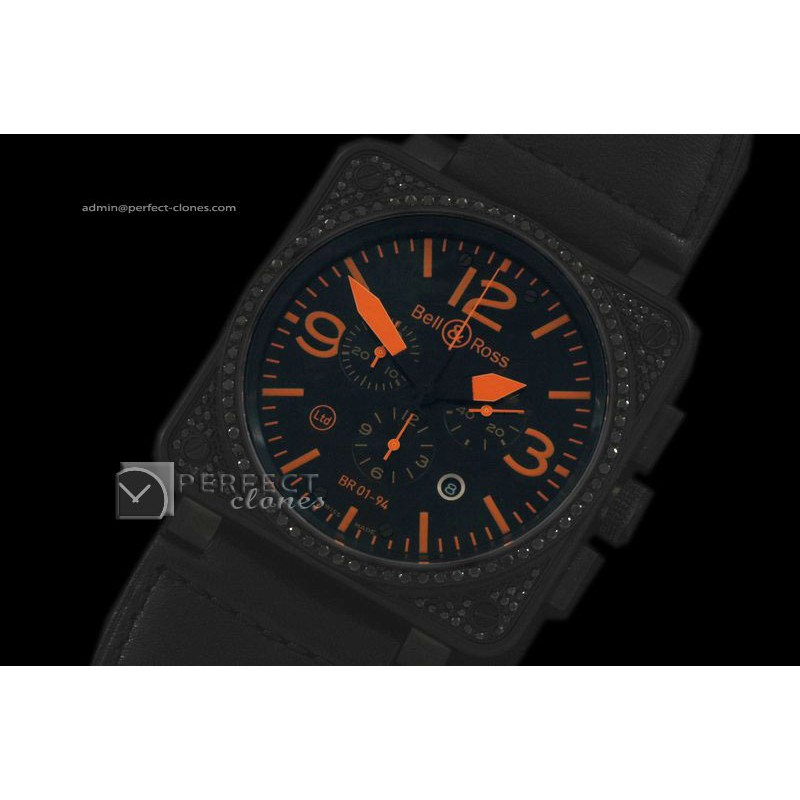 BO10017 BR Instrument 01-94 Chrono PVD Orange/Diams 46mm Swiss Q