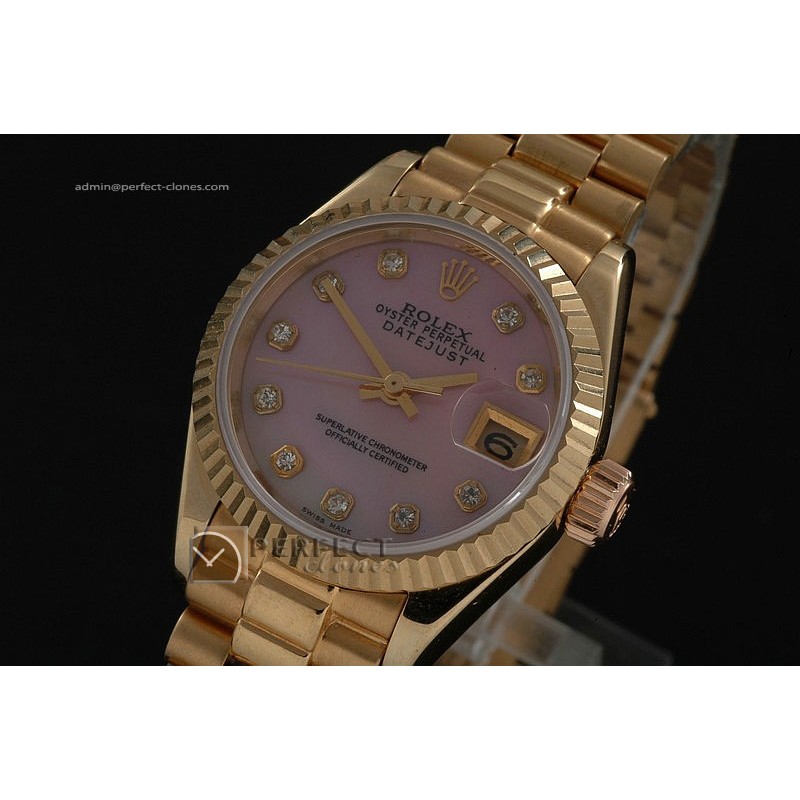 RDJLF10007 FG MOP Pink Dial Diamond Markers Eta 2671-2