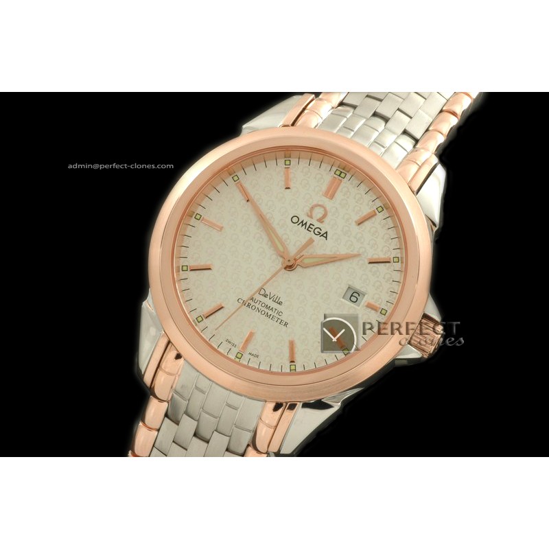 OMDE10002 2 tone SS/RG Insignia Dial in Swiss Eta 2824-2