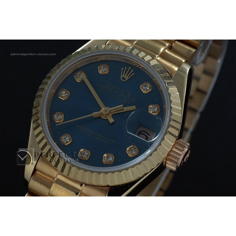 RDJLF1001FG Blue Dial Diamond Markers Eta 2671-2