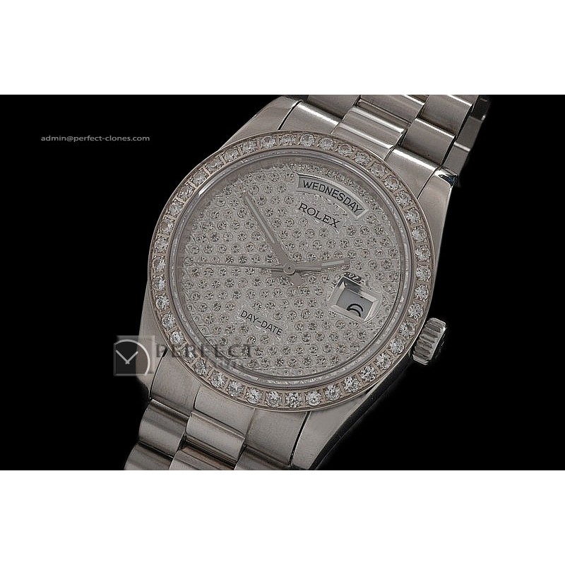 RLDDS10015 SS Full Diamonds Dial/Bezel Swiss Eta 2836-2