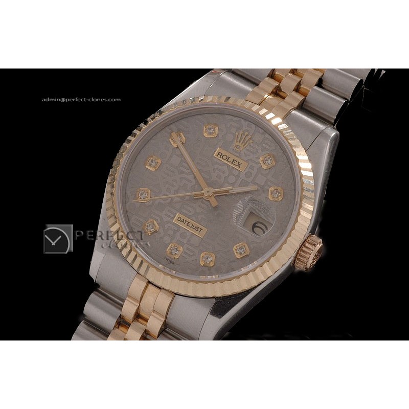 RDJMT100114K Wrapped Jubilee Grey Dial Diamond Markers 2836