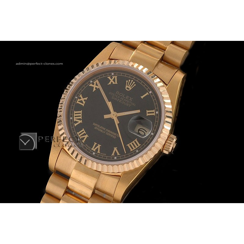 RDJMF10009 FG Black Dial Roman Markers Swiss Eta 2836-2