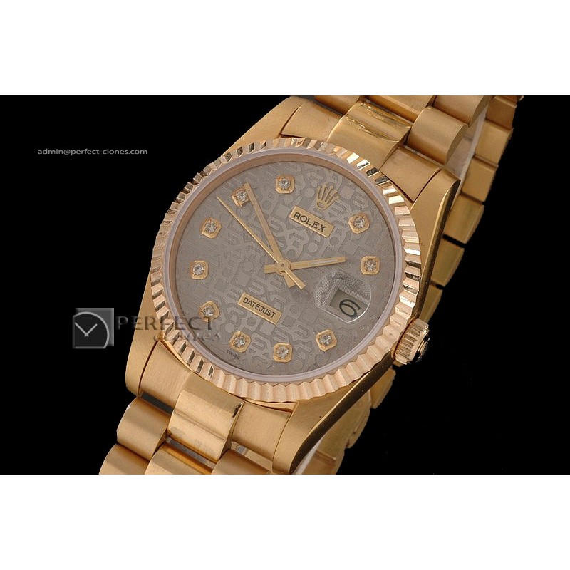 RDJMF10016 FG Grey Jubilee Dial Diamond Markers Swiss Eta 2836-2