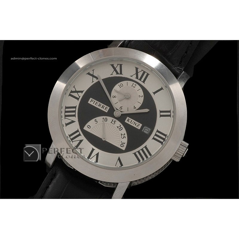 PK10002 Dua Time Retrograting Secs SS Black