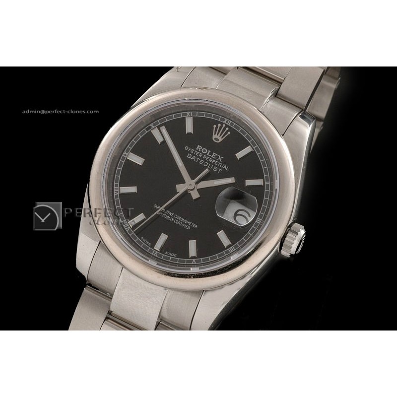 RDJMS10025 SS Black Dial StickMarkers Eta 2836-2