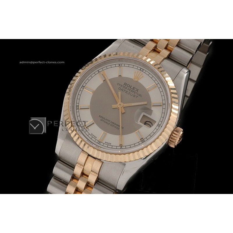 RDJMT10013 14K Wrapped 2-Tone Dial Stick Markers Eta 2836-2