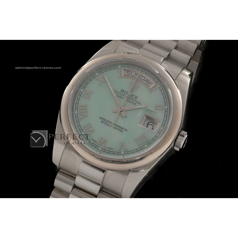 RLDDS10014 SS MOP Green Dial Roman Marker Swiss Eta 2836-2