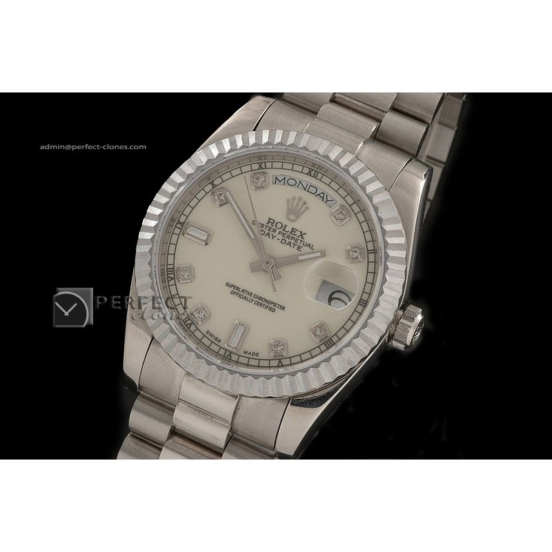 RLDDS10053 SS Cream Dial Diamond Marker Swiss Eta 2836-2