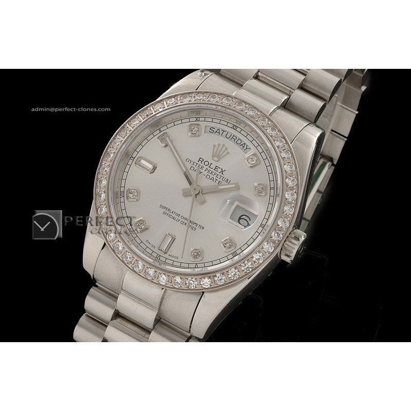 RLDDS10029 SS White Dial Diamond Markers/Bezel Eta 2836