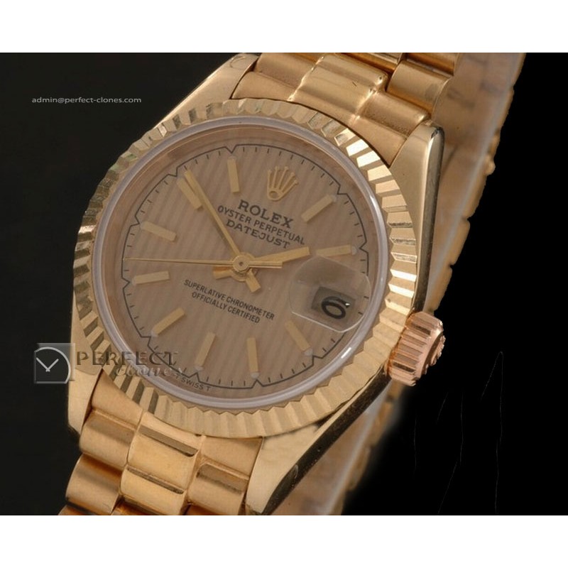 RDJLF10011 FG Gold Tux Dial Diamond Markers Eta 2671-2